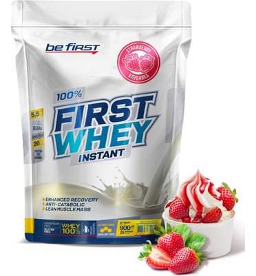 BeFirst, First Whey Instant, 900г (клубничное мороженое)