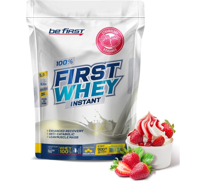 BeFirst, First Whey Instant, 900г (клубничное мороженое)